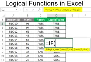 logical functions in excel definition