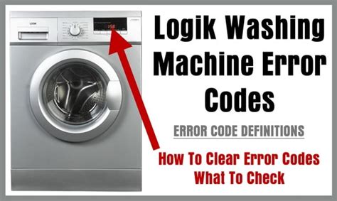 logik washing machine error code cl