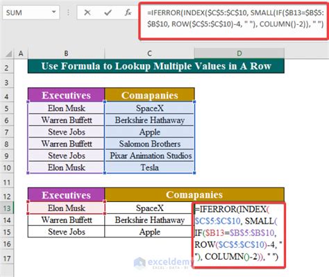 lookup multiple values in excel and sum