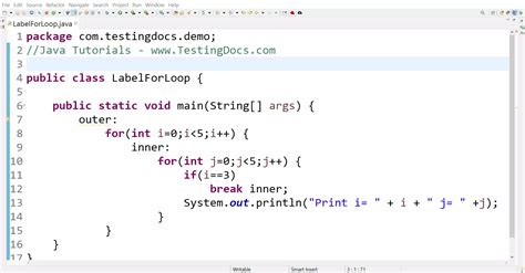 loop program examples in java