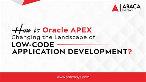 low code application development with oracle apex