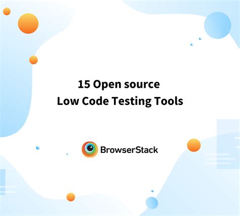 low code test automation tools open source