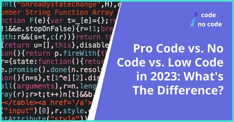 low code vs no code vs pro code