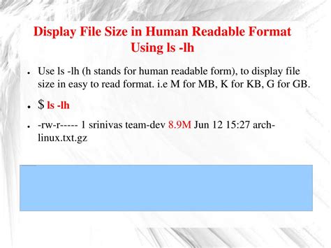 ls human readable size