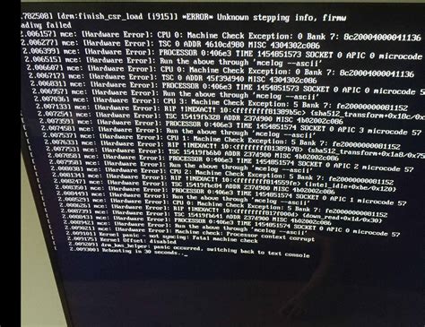 machine check exception on boot