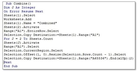 macro code for merging excel files