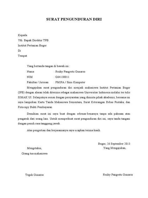 mahasiswa resign