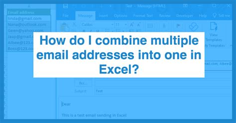 mail merge excel multiple email addresses