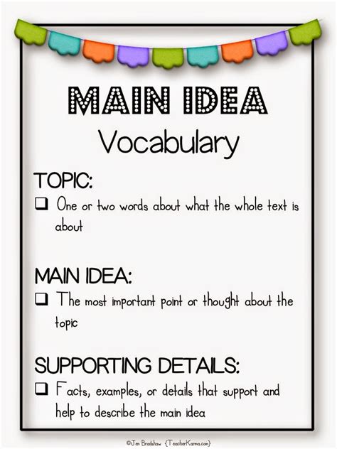 main idea meaning and examples