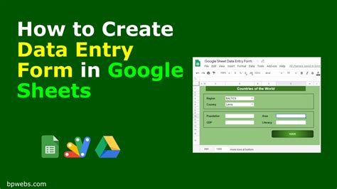 make a form in google sheets
