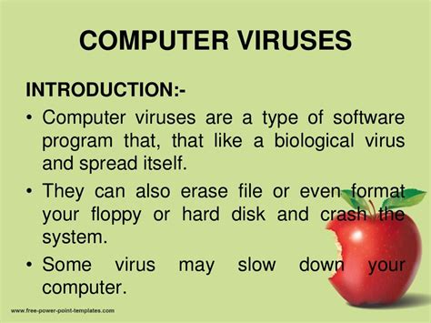 make a powerpoint presentation on computer virus
