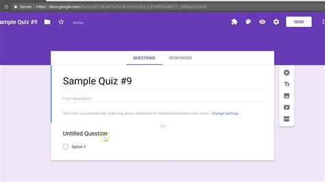 make a quiz on google forms