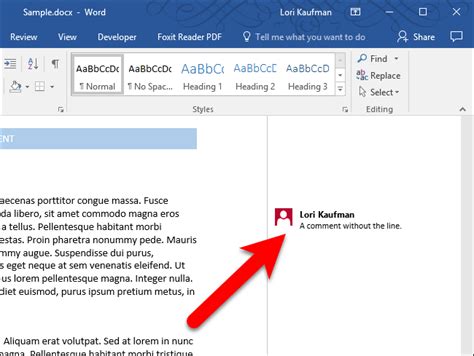make comments in word document anonymous