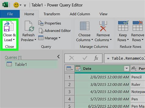 make first column as header in excel