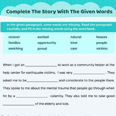 make story with given words