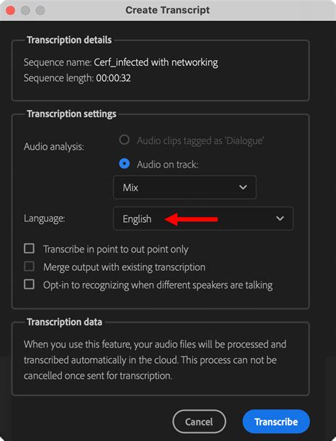 make transcript from audio file
