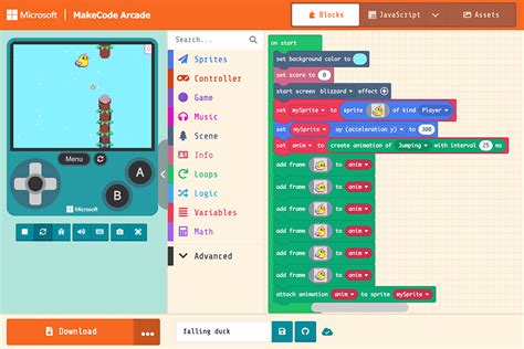 makecode arcade examples