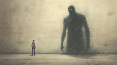 A man contemplating with a shadowy figure behind him