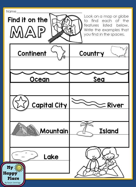 map activities for first grade