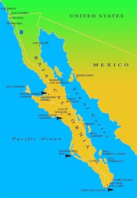 map baja peninsula