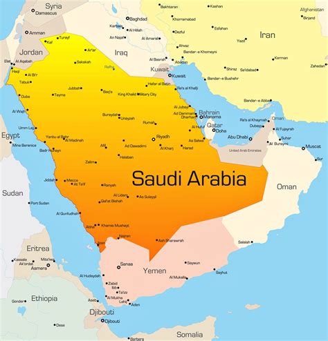 map for saudi