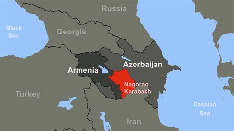 map of armenia and azerbaijan