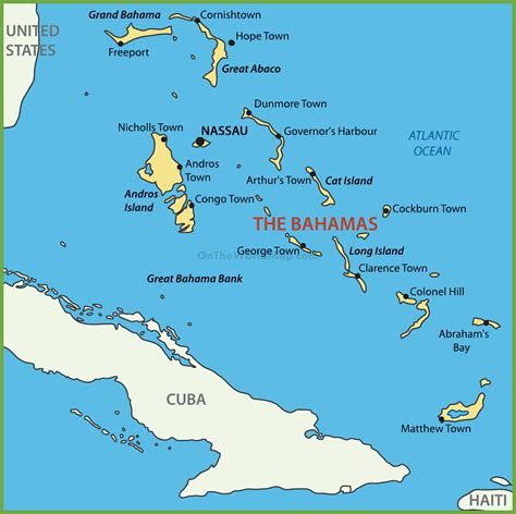 map of bahamas island