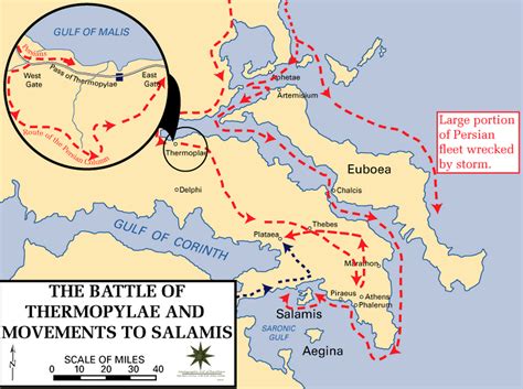 map of battle of salamis