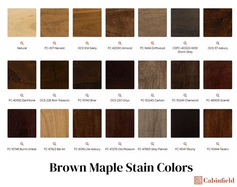 maple wood colour code