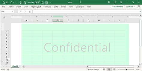 mark excel document as confidential