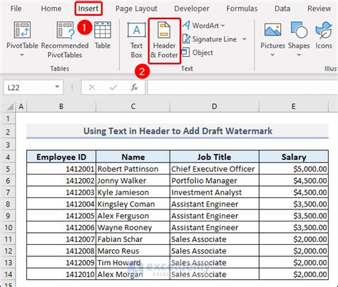 mark excel document as draft
