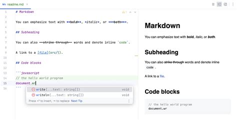 markdown code block example