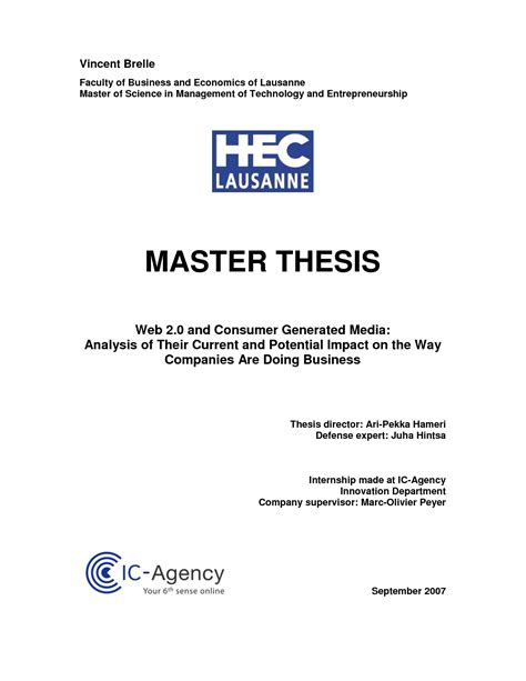 master's thesis examples education