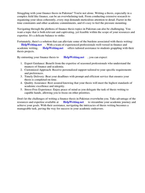 master in finance thesis topics