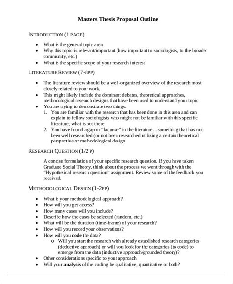 master thesis outline example