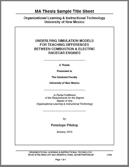 master thesis topics in education