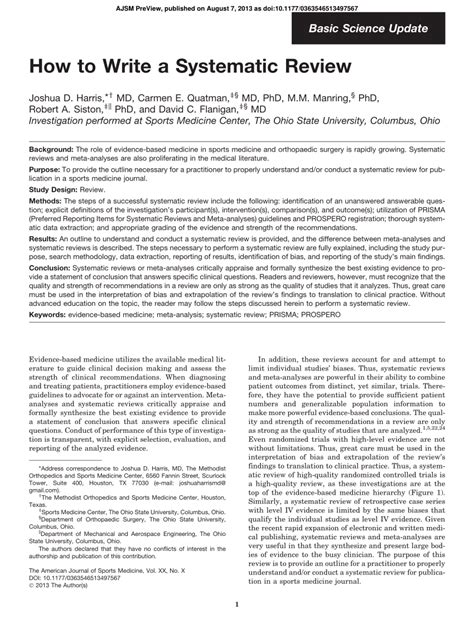 masters dissertation systematic review example