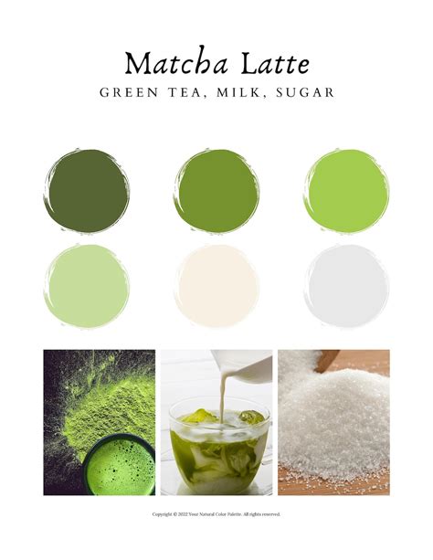 matcha latte colour code