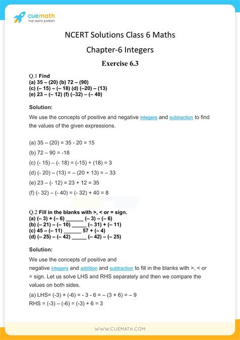 math class 6 pdf solutions