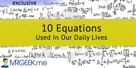 math formulas we use in everyday life
