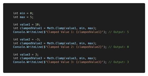 math min c# example