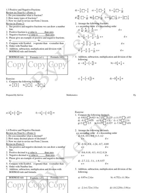 mathematics form 2 chapter 1 exercise with answers pdf