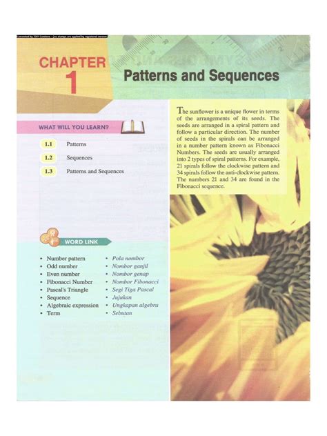 mathematics form 2 chapter 1 patterns and sequences exercises