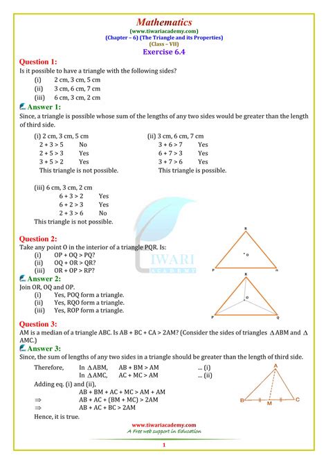 mathematics form 2 chapter 6 exercise with answers pdf