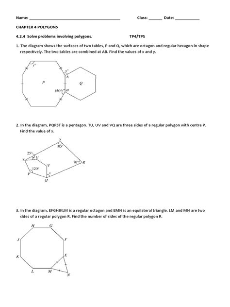 mathematics form 2 polygon exercise with answers pdf
