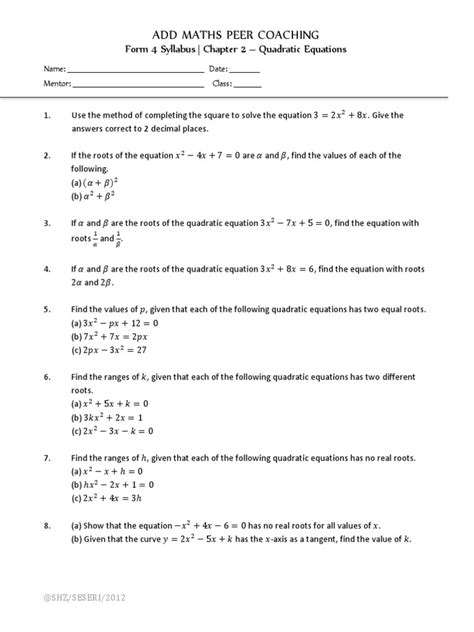 mathematics form 4 chapter 2 notes