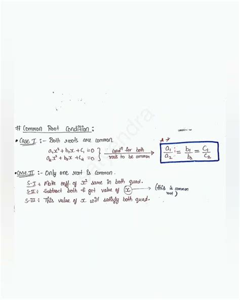 maths short notes jee advanced