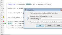 matlab stop execution if error