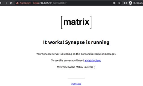 matrix chat server docker compose