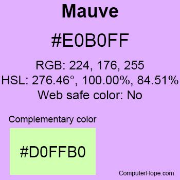 mauve html code